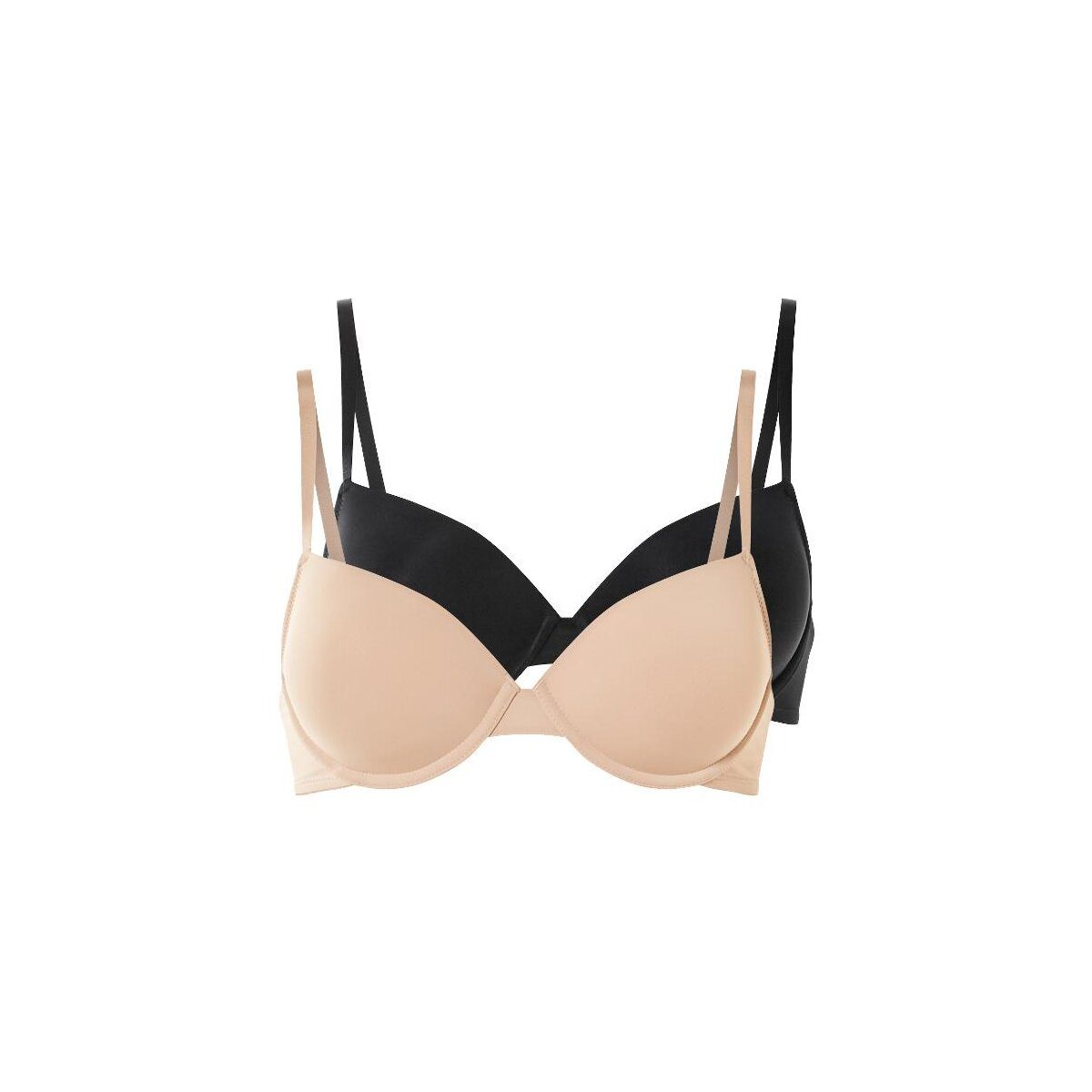 esmara® set van 2 damesbeha's, 85C, zwart/beige