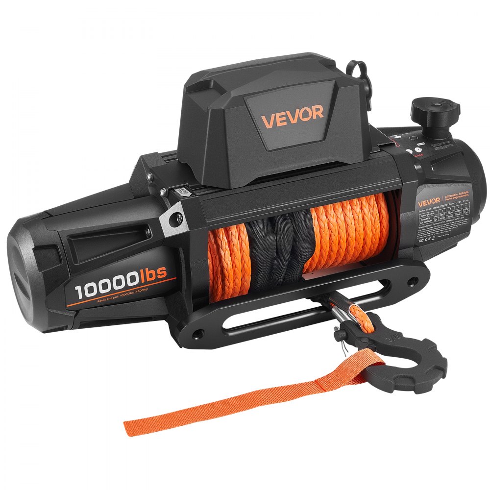 Elektrische Winde, 4500 kg, 12 V DC LKW-Winde mit Φ8,9 mm x 27,4 m synthetischem Seil, kabellose und kabelgebundene Fernbedienung, IP68, zum Ziehen von SUVs, Jeeps, Anhängern und Booten Elektrische Winde, 4500 kg, 12 V DC LKW-Winde mit Φ8,9 mm x 27,4 m synthetischem Seil, kabellose und kabelgebundene Fernbedienung, IP68, zum Ziehen von SUVs, Jeeps, Anhängern und Booten