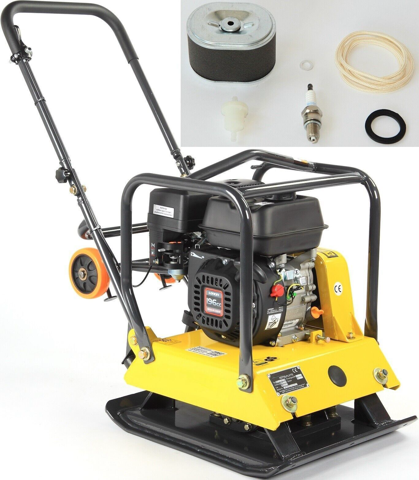 Kit complet de plaques vibrantes de chantier Kit d'entretien de châssis de tapis en PU 104 kg 20 kN