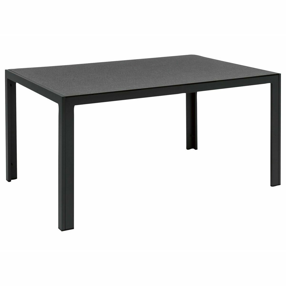 Garden table aluminum black reversible table top