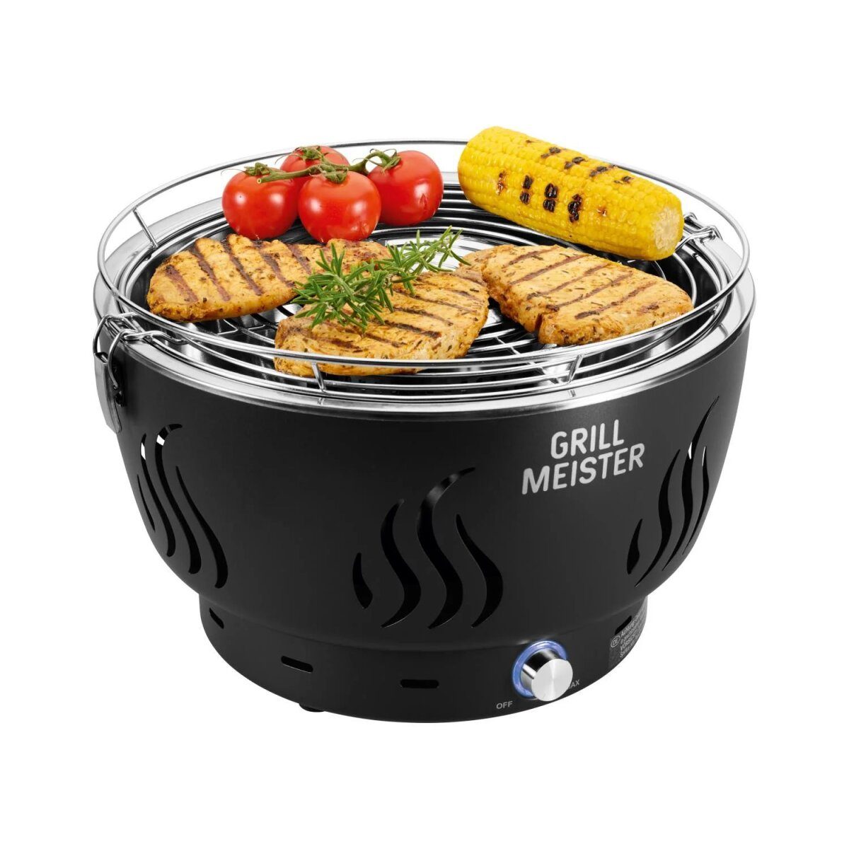 GRILLMEISTER houtskoolgrill GAG 34 D1, met actieve ventilatie