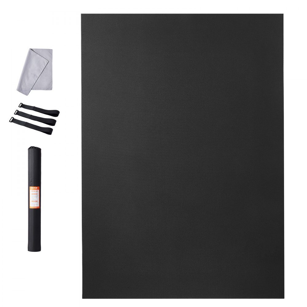 Trainingsmatte, rutschfeste Premium-Yogamatte mit hoher Dichte, Übungs-Yogamatte für Männer und Frauen, Fitness- und Trainingsmatte mit Tasche und Gurt, für alle Arten von Heim-Yoga, Pilates und Bodentraining (2,4 x 1,8 m)