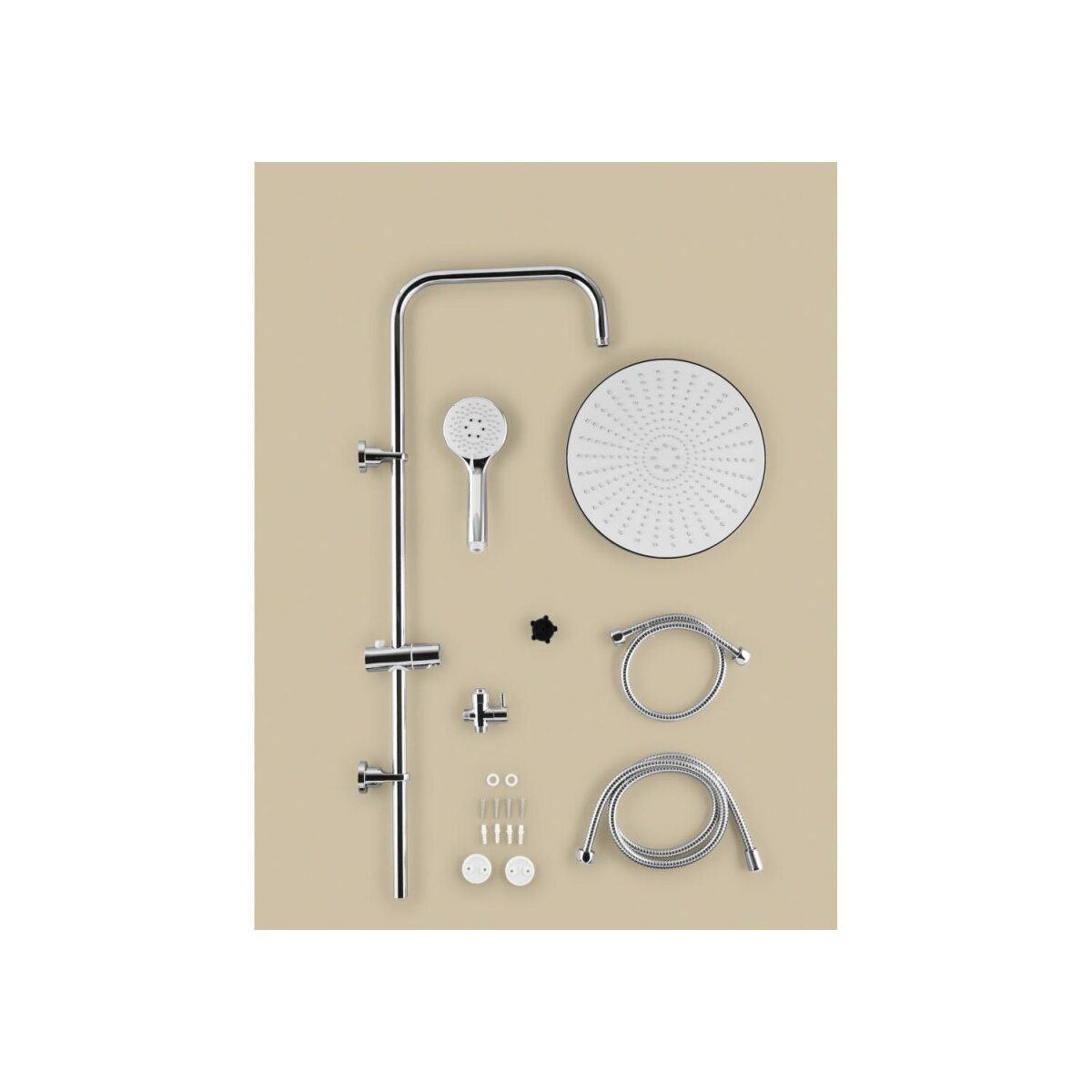 LIVARNO® overhead shower set XXL (chrome)