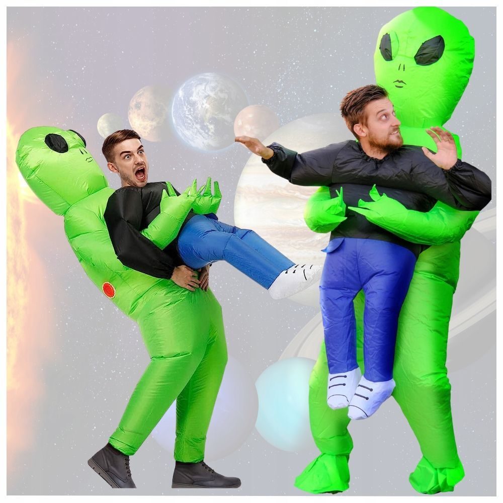 AUFBLASBARES ALIEN-KOSTÜM Party Hallo Halloween Karneval