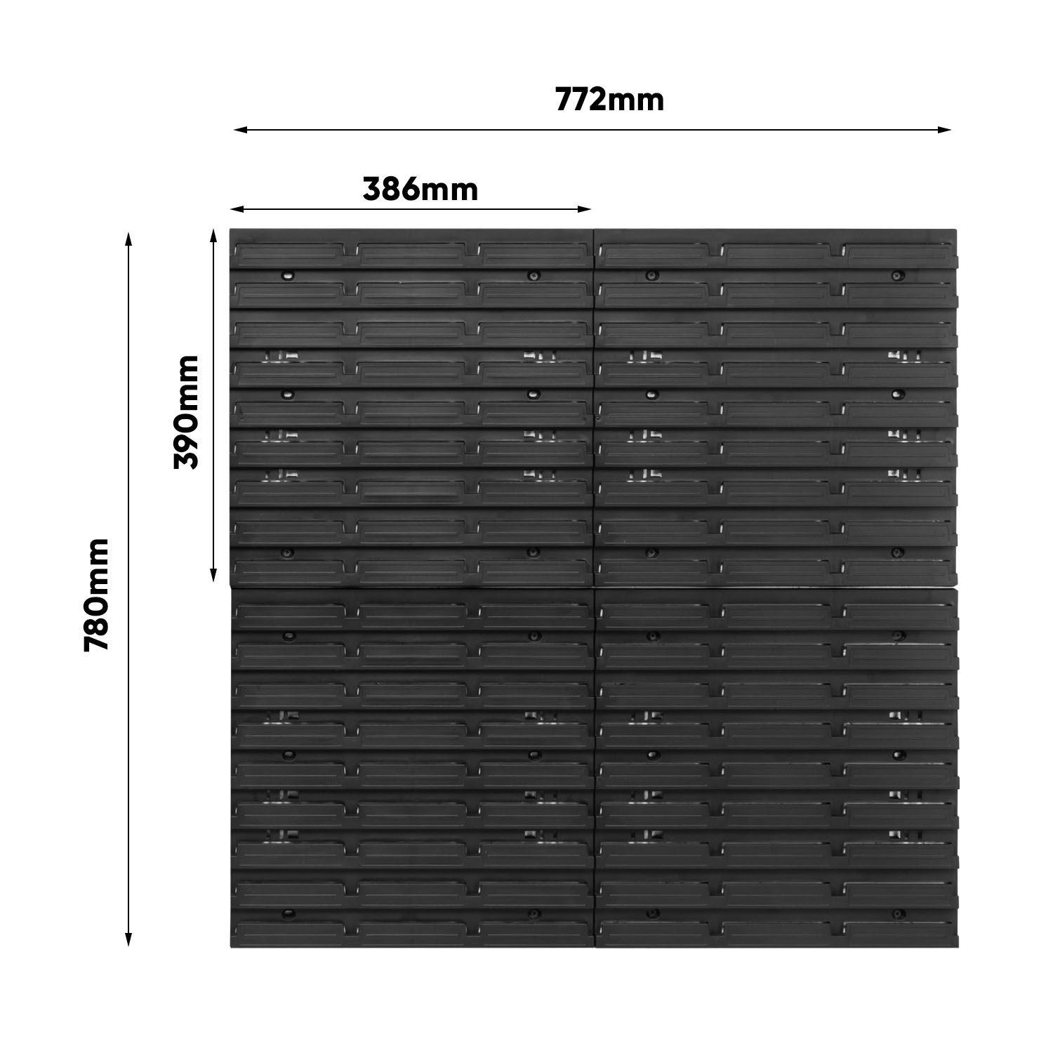 Tool board ZES-24 Black