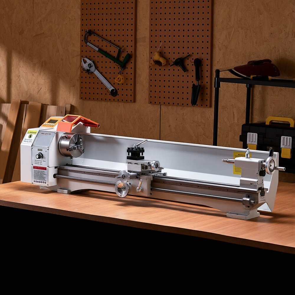 Tokarka do metalu 220x1000 mm Tokarka z automatycznym posuwem 2500 obr/min prędkość obrotowa 1250 W silnik bezszczotkowy z osprzętem, tokarka stołowa do obróbki części precyzyjnych