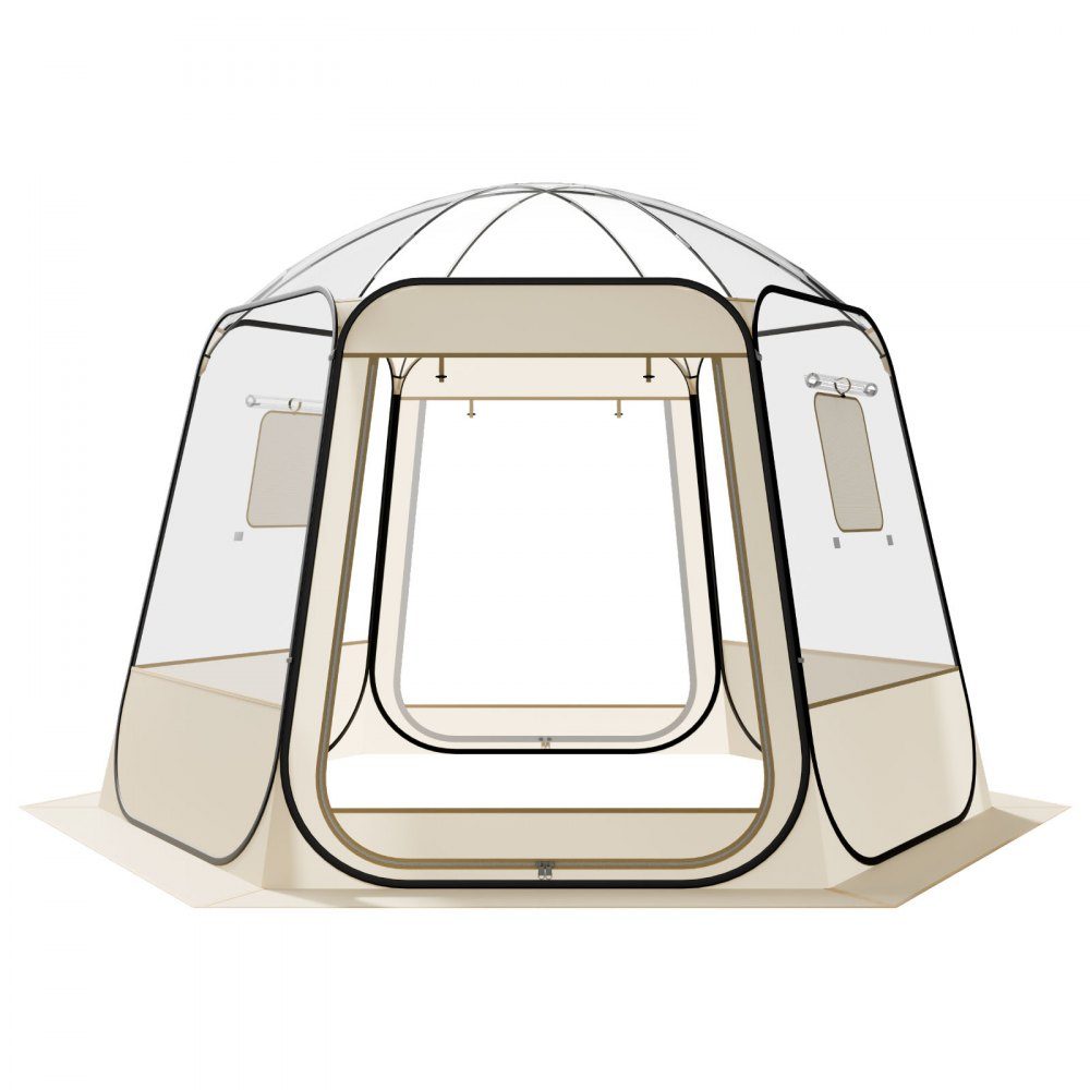 Namiot Pop Up Bubble 305x275x220cm Przezroczysty namiot kempingowy Namiot ogrodowy z kopułą Igloo z systemem Windows Namiot sportowy Panoramiczny widok 540° dla 4-8 osób Patio podwórko