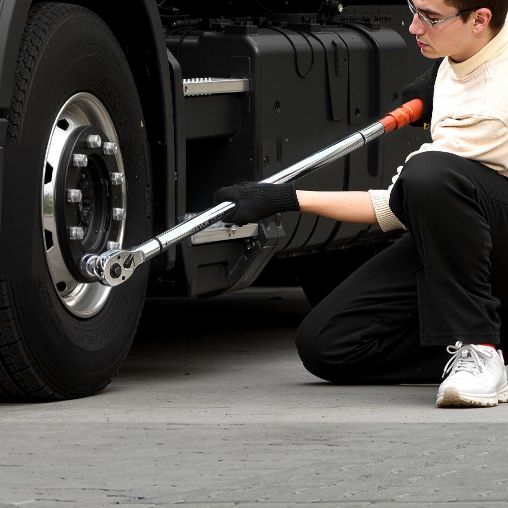 Click Torque Wrench 3/4" Drive 136-814N.m Two Way Torque Wrench Set with Dual Range Scales 48 Teeth ± 3% High Precision Alloy Steel for Car Repair Orange