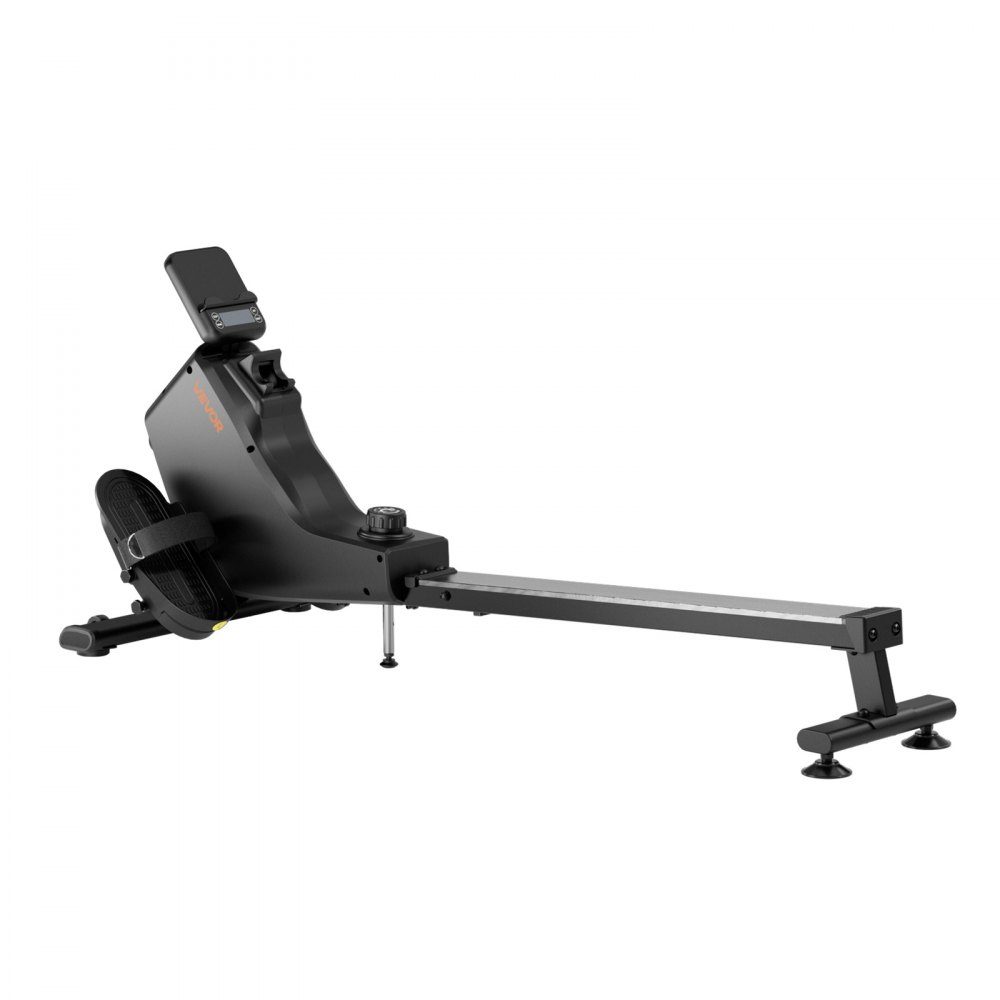 Quiet Magnetic Rowing Machine with 16 Resistance Levels, Foldable Home Rowing Machine with Smooth Pulley Design and LCD Monitor, Bluetooth App Compatible, 158kg Load Capacity