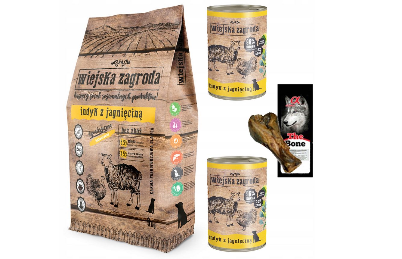 PREMIUM Hundefutter COUNTRY FARM Truthahn mit Lamm 9kg im Starterset