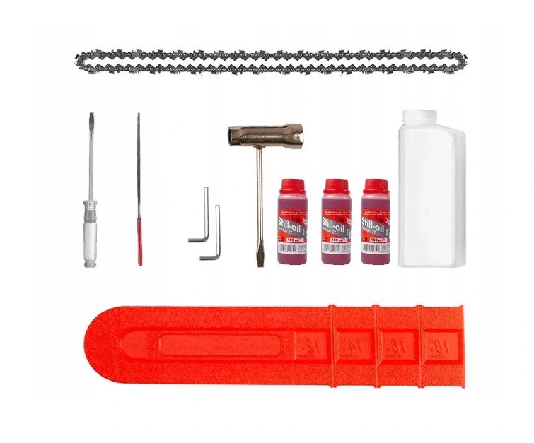 3x tronçonneuse à essence dans un ensemble complet XXXL
