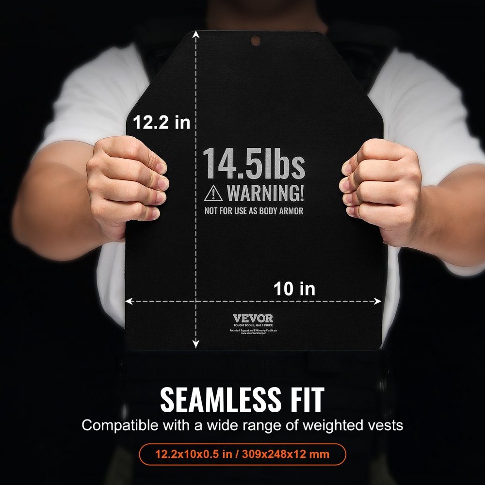 Gewichtsvest Halterschijven 15lb x 2 stuks Premium stalen halterschijven Voorgevormde ergonomische pasvorm - WODs Extra gewicht voor gewichtsvesten voor krachttraining Hardlopen Fitness