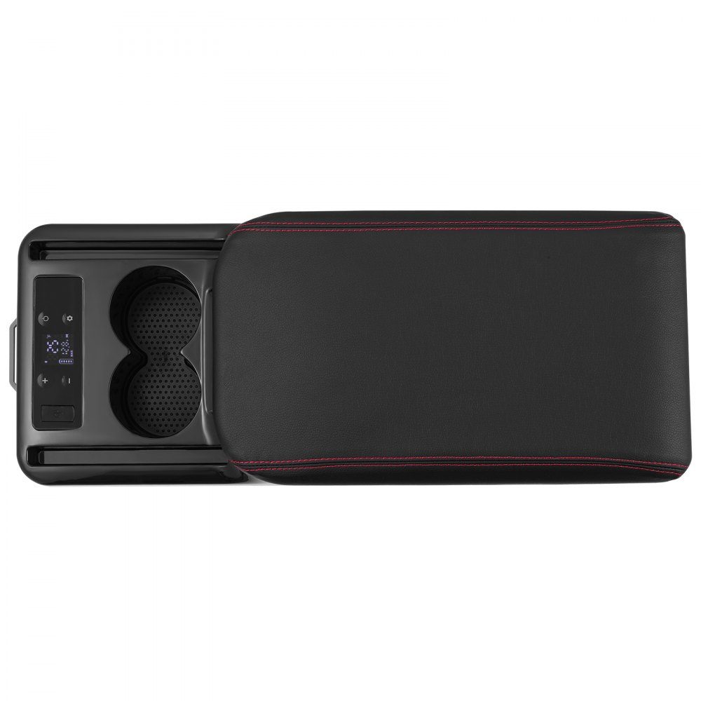 Car Refrigerator, 12V Car Armrest Refrigerator, Portable Single Zone Freezer, 15L, Adjustable Range -20°C to 20°C, 12/24V DC and 100-240V AC, Compressor Cooler for Outdoor Camping