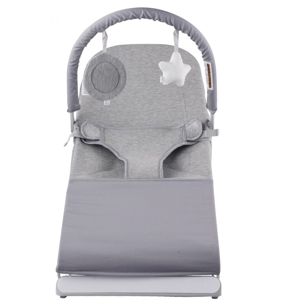 Berceuse pour bébé, balançoire pliante pour bébés de 0 à 9 mois, chaise à bascule avec 2 angles d'inclinaison et barre de jeu rotative, balançoire pour bébé avec sac de voyage pour l'intérieur et l'extérieur, 685x410x600mm