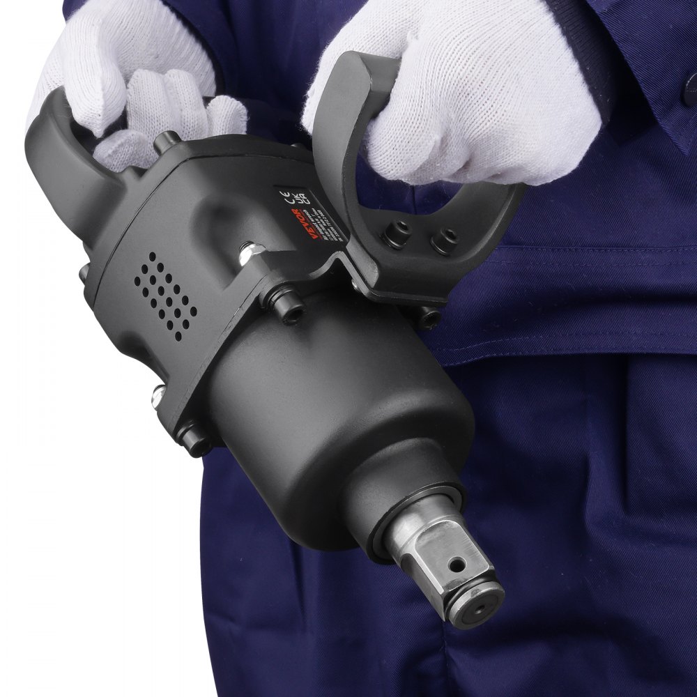 1" luchtslagmoersleutel, tot 3500 Nm omgekeerd koppel, 1" luchtslagmoersleutel, lichtgewicht, met 2 handgrepen voor zware reparaties en onderhoud