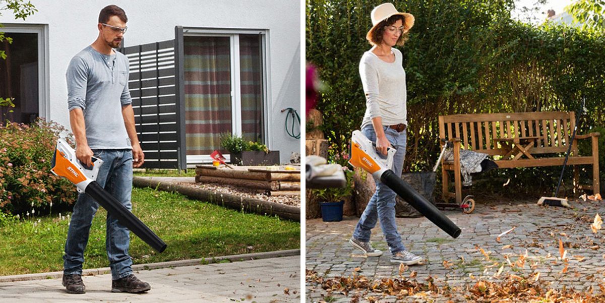 Stihl BGA 45 Souffleur de feuilles sans fil maniable avec batterie intégrée + gants professionnels, STIHL (44 m/s, 5N)
