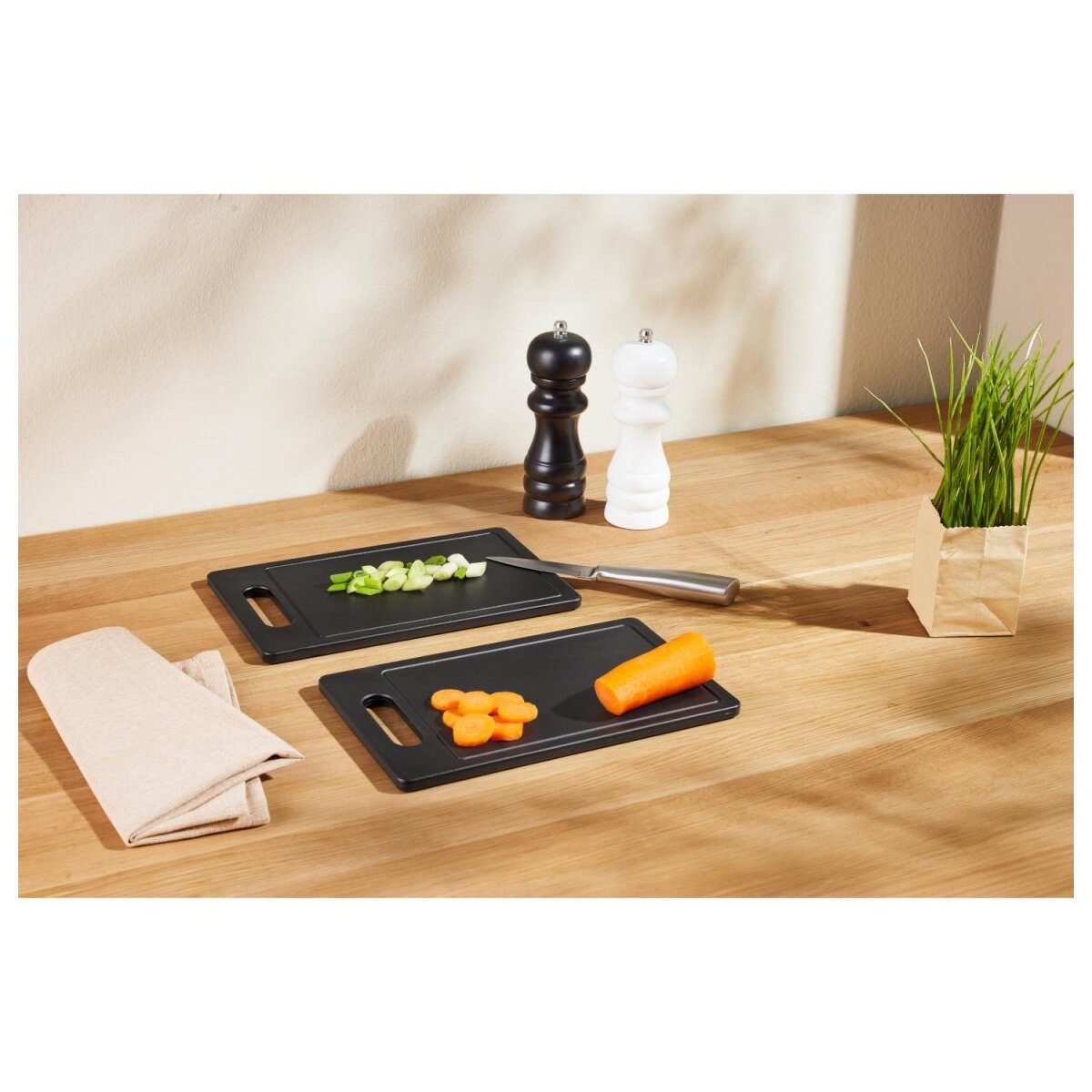 Planche à découper SILVERCREST® (petite/noire 2 pièces)