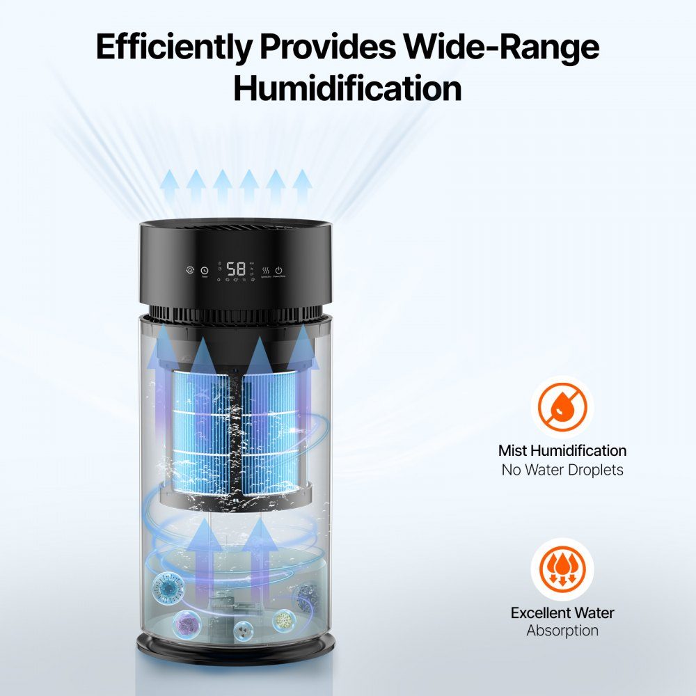Evaporative Humidifier Replacement Filter 2 Pack Compatible with 10L (2.64g) Evaporative Humidifier Model BZT-242, Easy to Install for Longer Filter Life