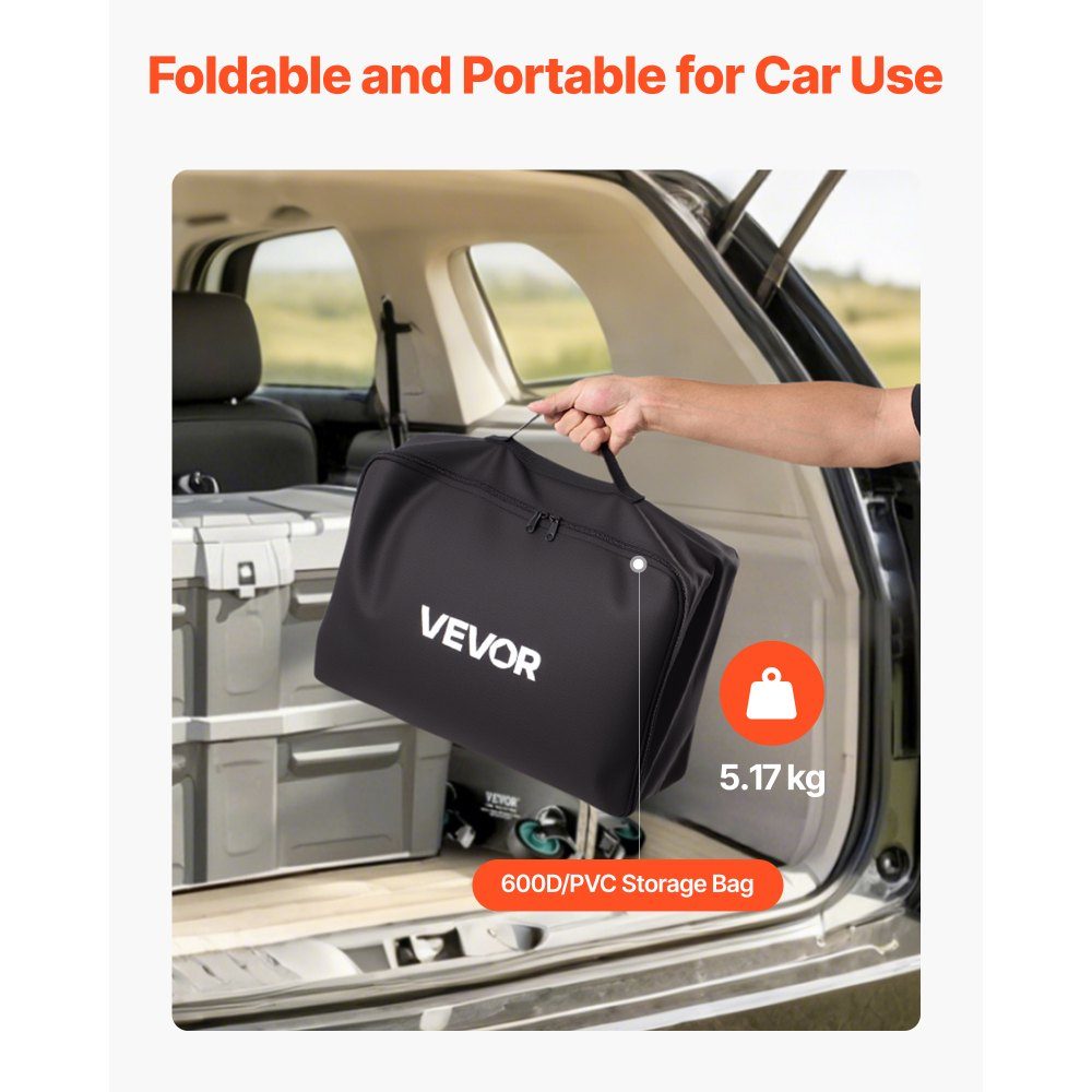 Gepäckträgertasche für Anhängerkupplung aus wasserdichtem 840D PVC (0,85 m³), ​​Gepäcktasche zur Aufbewahrung auf der Ladefläche von LKWs mit verstärkten Gurten für PKW, SUV, Transporter, schwarz