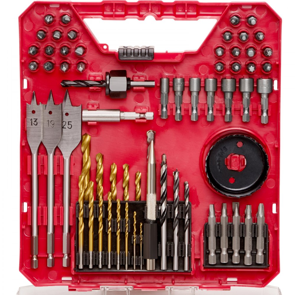 EVOR screw extractor Borher set 70 pieces, screwdriver set, screwdriver set suitable for drilling and screwing in wood, metal and cement, drill sets combination set sorted in an organized carrying case EVOR screw extractor Borher set 70 pieces, screwdriver set, screwdriver set suitable for drilling and screwing in wood, metal and cement, drill sets combination set sorted in an organized carrying case
