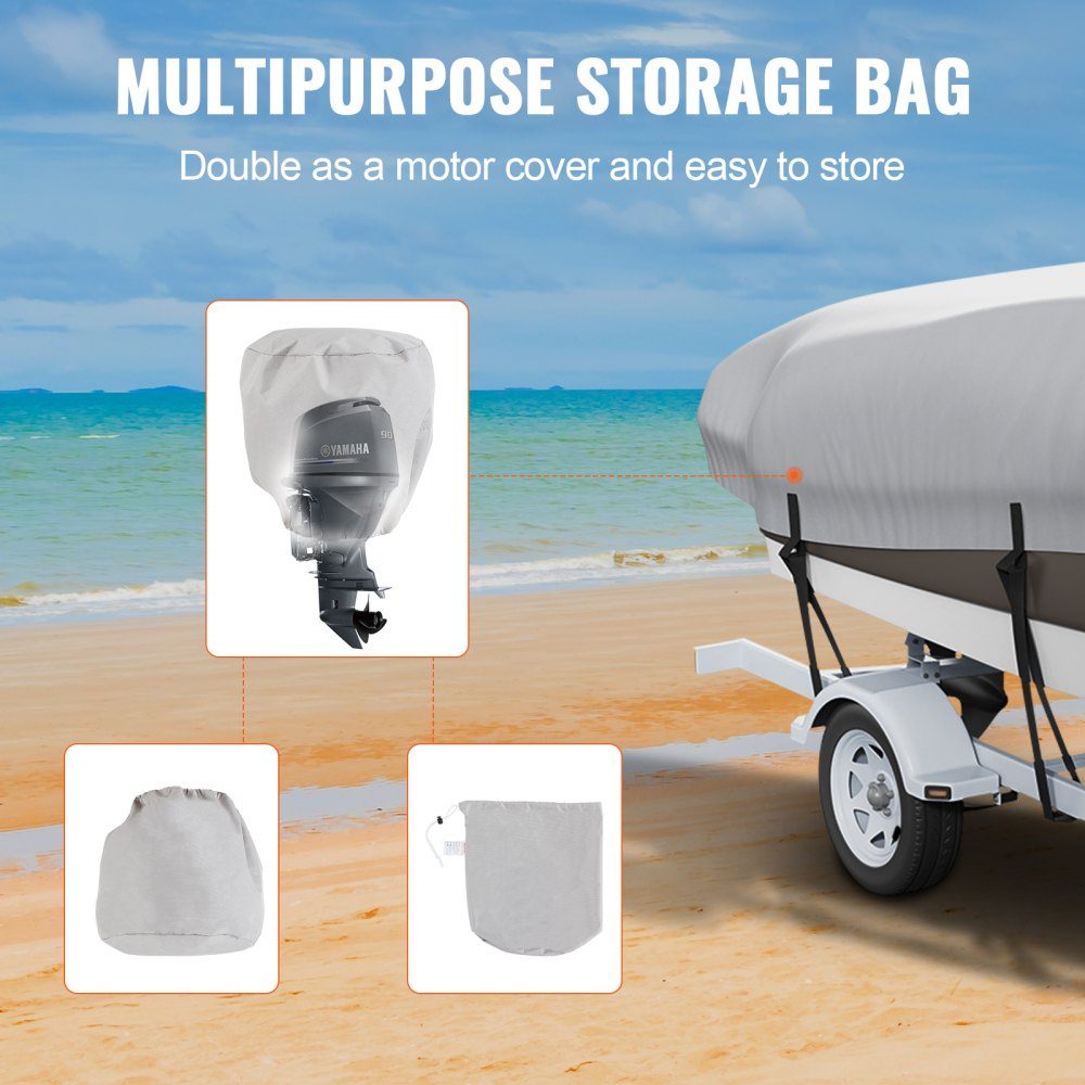 Boat tarpaulin boat tarpaulin, 518-579 cm tarpaulin inflatable boat 600D Oxford fabric boat tarpaulin cover with storage bag 435 x 300 mm, fishing boat tarpaulin grey