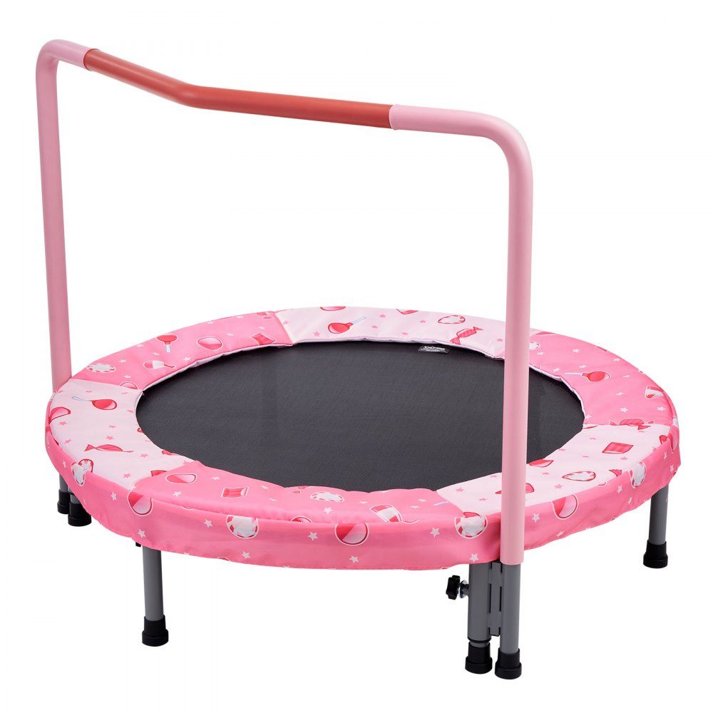 Children's Trampoline, Outdoor Trampoline, 36 Inch, Foldable Trampoline with Handle, Rebounder Trampoline, Garden Trampoline for Toddlers, Birthday Gift for Children Ages 3 and Up, 100kg Load Capacity, Red