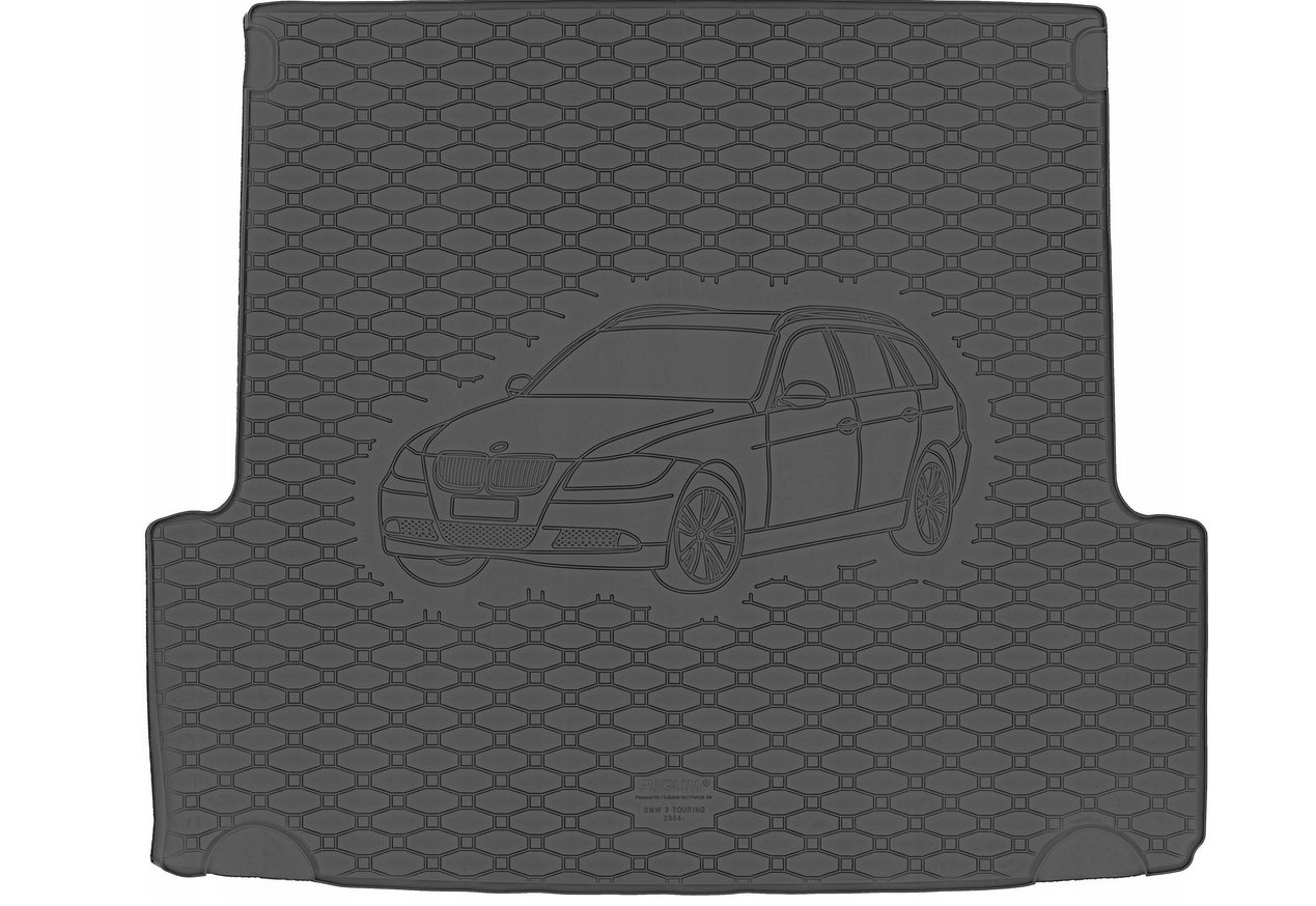 Ekskluzywna wkładka do bagażnika VIP do BMW 3 E91 Touring 2004-2011 wkładka do bagażnika z motywem gumowej tacy