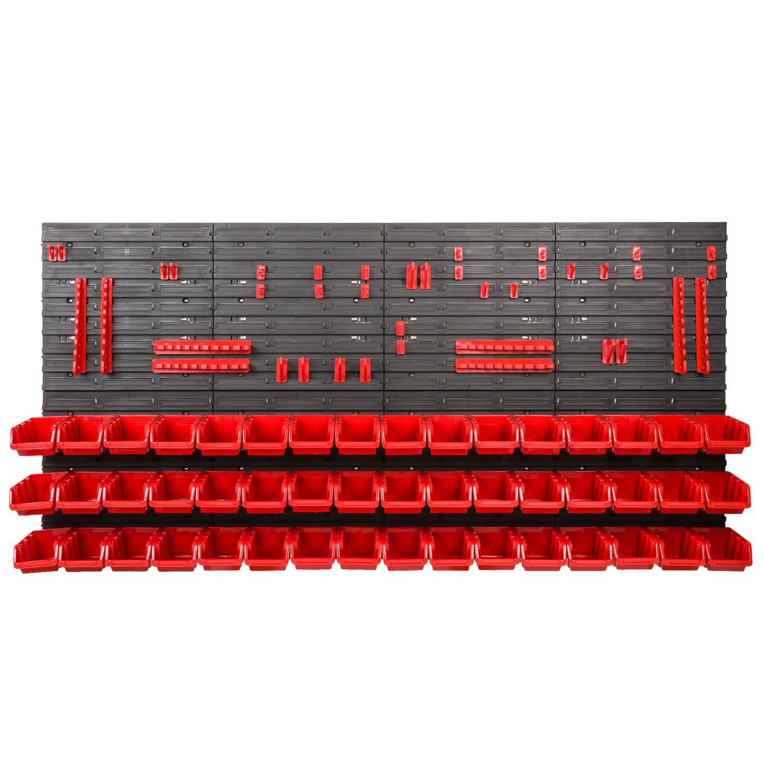 *BEST-SELLER* Ensemble mural à outils Porte-outils avec système de rangement mural perforé Étagère murale perforée à outils Ensemble d'étagères d'atelier