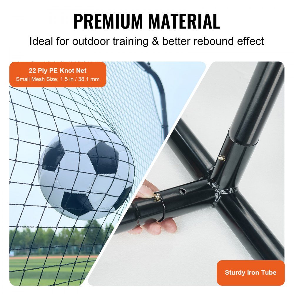 Voetbal Rebounder Kickback Doel Rebound Muur 144" x 48" Verstelbaar