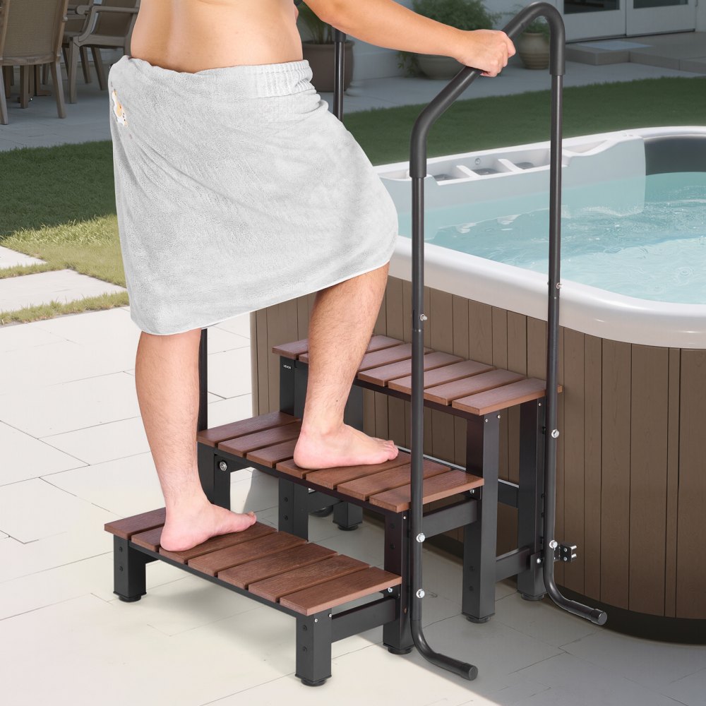 Badewannen-Stufen-Pool-Treppe, 3-stufige Wohnmobil-Treppe, 640,08 mm breite Außentreppe für oberirdische/aufblasbare Pools mit einer Tragfähigkeit von 500 Pfund, vielseitig einsetzbar für Veranda und Terrasse Badewannen-Stufen-Pool-Treppe, 3-stufige Wohnmobil-Treppe, 640,08 mm breite Außentreppe für oberirdische/aufblasbare Pools mit einer Tragfähigkeit von 500 Pfund, vielseitig einsetzbar für Veranda und Terrasse