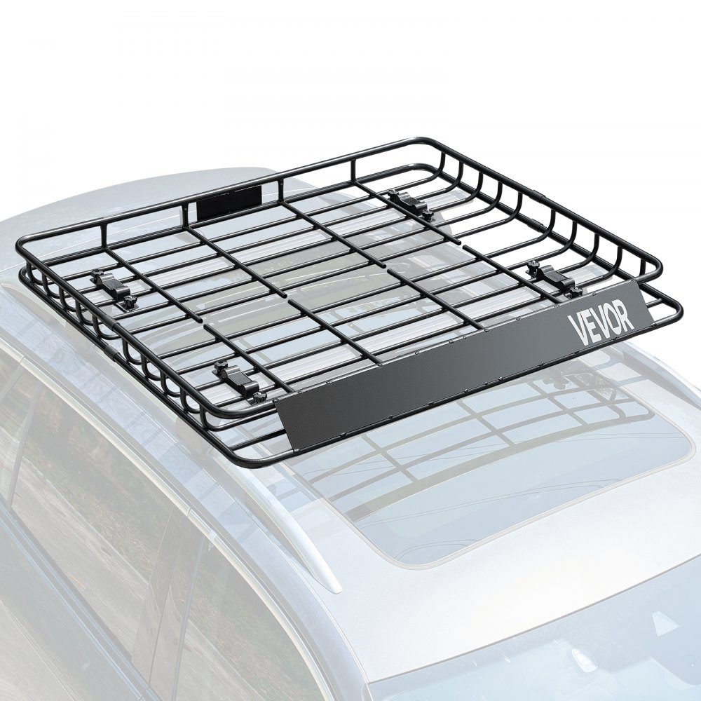 Imperiaalmand Autodakmand (1095 x 1270 x 105 mm) Universele roestvrijstalen imperiaal met maximaal draagvermogen van 68 kg, auto-imperiaal voor SUV-vrachtwagens