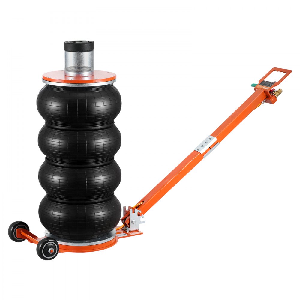 Pneumatic car jack Air Jack adjustable 6 t with raised column, easy to lift and space-saving car jack with thick rubber pad and long handle, for sedan SUV pickup