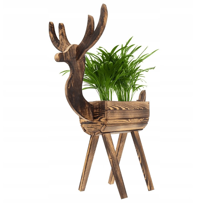 HANDGEFERTIGTER Hirsch Wildpflanzer Blumentopf Blumentopf Pflanzkasten