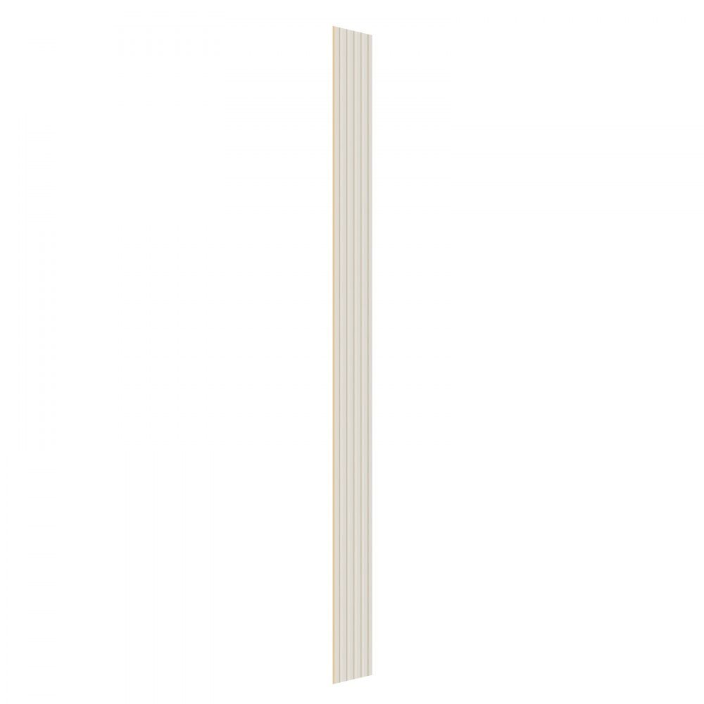 Akustikplatten, Set mit 8 Akustikplatten, 2450 x 166 x 9 mm, WPC-Akzent-Wandpaneele aus Holz für moderne Innenwände, Kunstholz-Wandpaneele für stilvolle Dekoration und Geräuschreduzierung, mattweiß