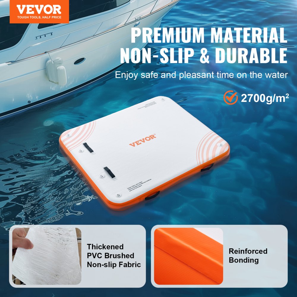 Opblaasbaar drijvend dok, 6' x 5' dokplatform, antislip water drijvende dokmat met draagbare draagtas en afneembare ladder, drijvend platform, eilandvlot voor zwembad, strand, zee Opblaasbaar drijvend dok, 6' x 5' dokplatform, antislip water drijvende dokmat met draagbare draagtas en afneembare ladder, drijvend platform, eilandvlot voor zwembad, strand, zee