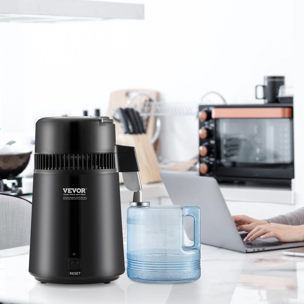 Waterdestilleerder Distilleerder RVS Waterdestilleerder 4L Zwart