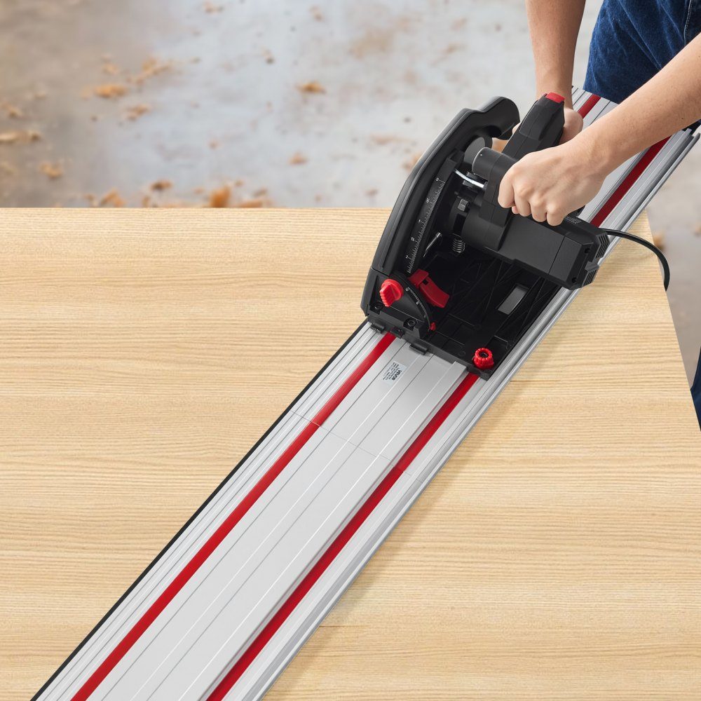 Guide rail hand circular saws, including 2 pieces 700mm aluminum circular saw rails and 1 connector, compatible with different brands of plunge saws, for woodworking projects