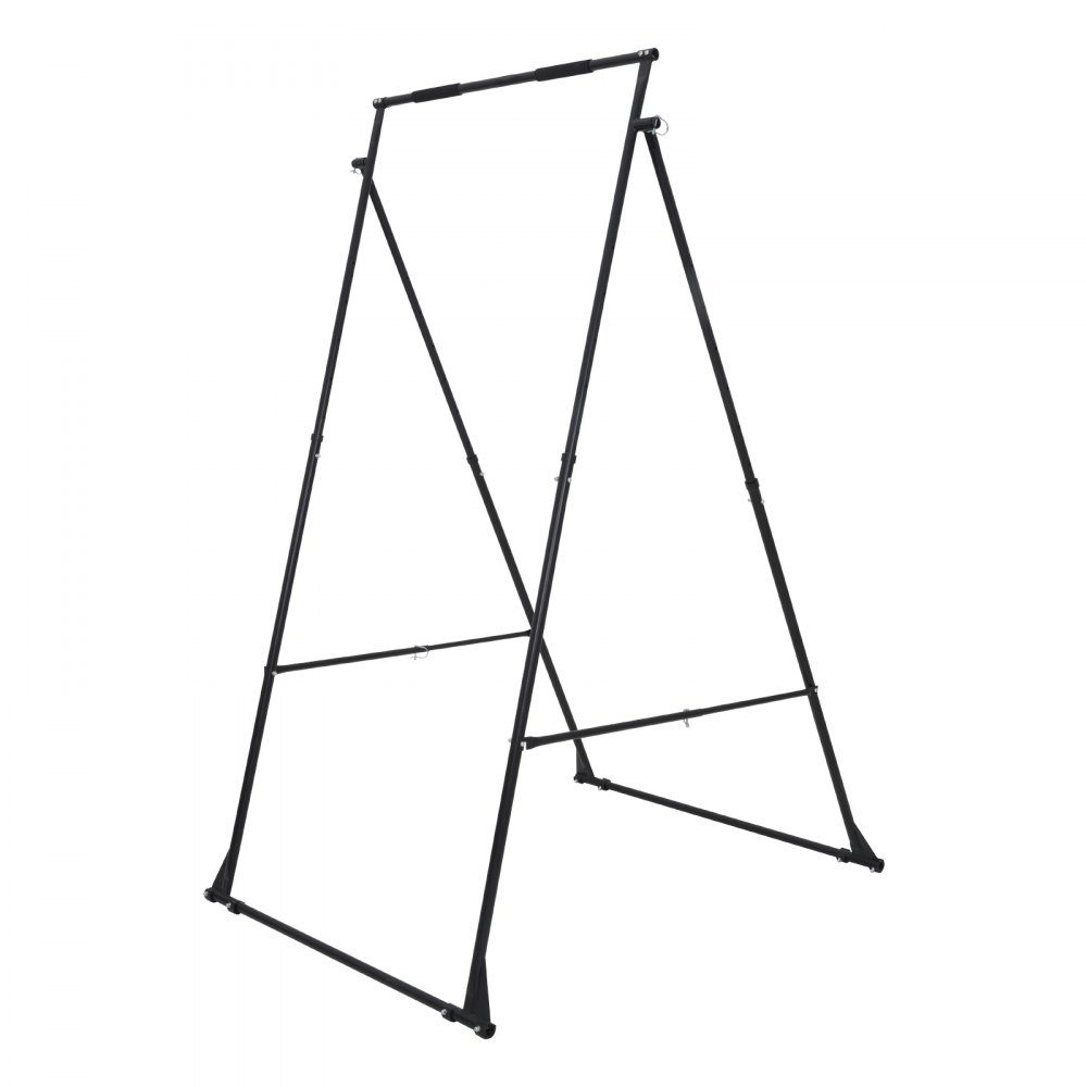 Support de balançoire pour support de yoga avec max. Capacité de charge de 200 kg et mousse EVA et réglage horizontal à 4 niveaux et vertical à 6 niveaux, cadre de hamac multifonctionnel (cadre uniquement)