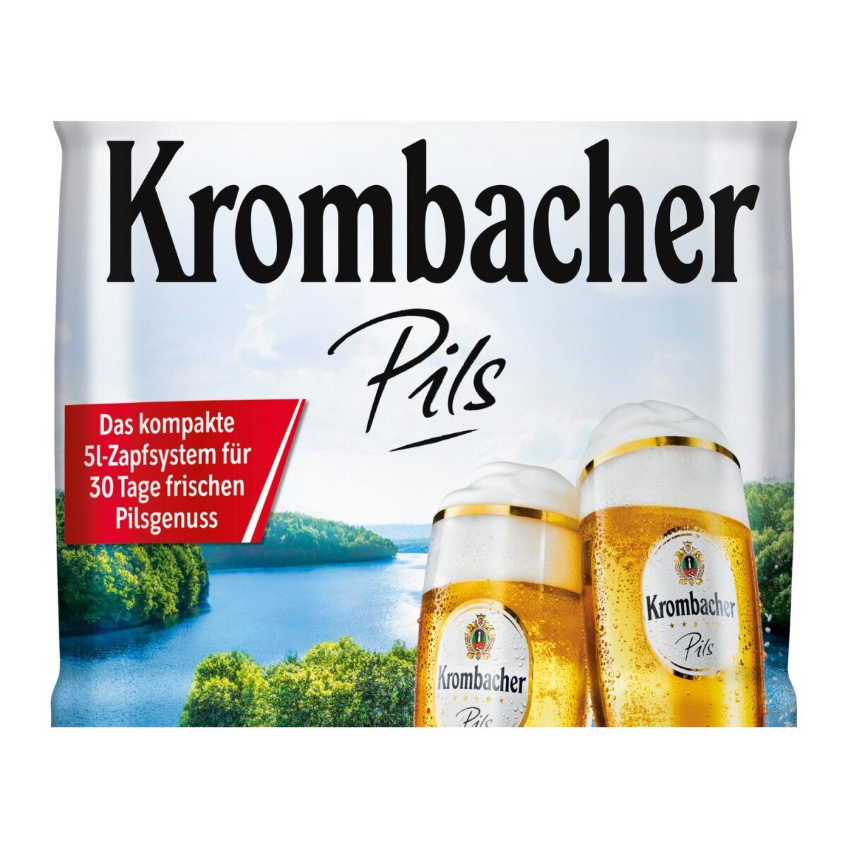 Krombacher Pils 5 liter biervat met tapkraan, statiegeldvrij