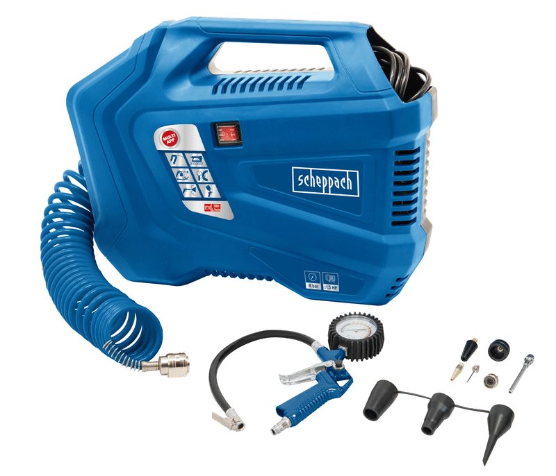 Compresseur Airforce 3 Scheppach – 220-240 V, 50 Hz, 1 100 W