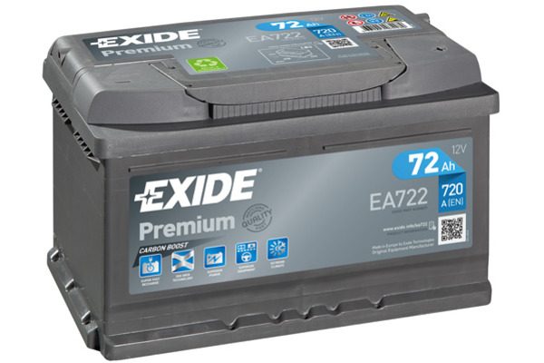 Exide Premium Ea722 12v 72ah 730a