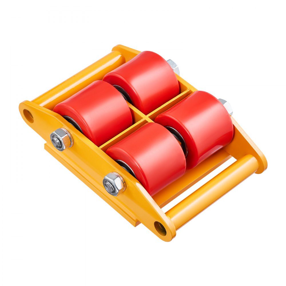 Rolki pancerne Podwozie transportowe 6T Rolki transportowe ze stali węglowej 280x210x105mm Rolka przemysłowa z 4 kołami prostującymi PU Rolka Ф 135x9mm Płyta obrotowa Pomoc transportowa do mebli Rolka transportowa