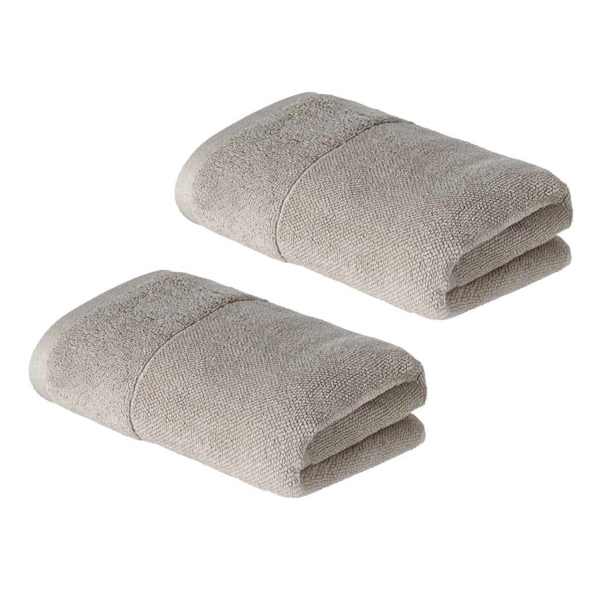 LIVARNO home Frottier-Handtücher, aus nachhaltigem Baumwollanbau, 2 Stück