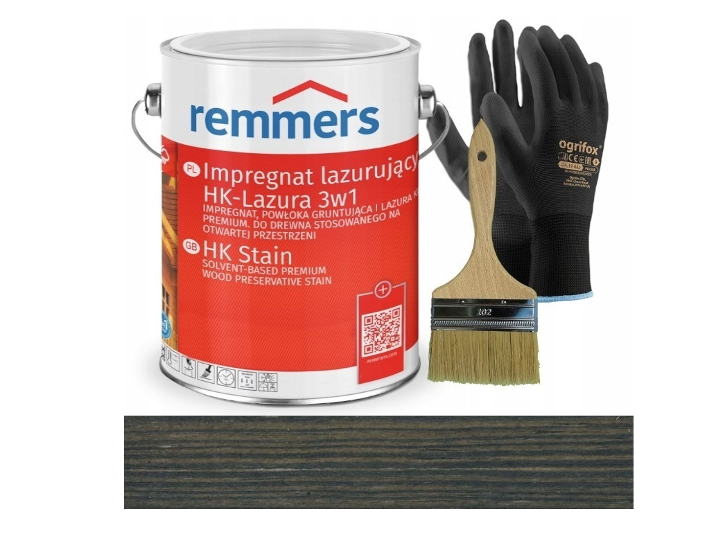 Remmers HK Lasur 3in1 (imprégnation, apprêt et vernis) 5L dans la couleur ANTHRACITE Remmers HK Lasur 3in1 (imprégnation, apprêt et vernis) 5L dans la couleur ANTHRACITE