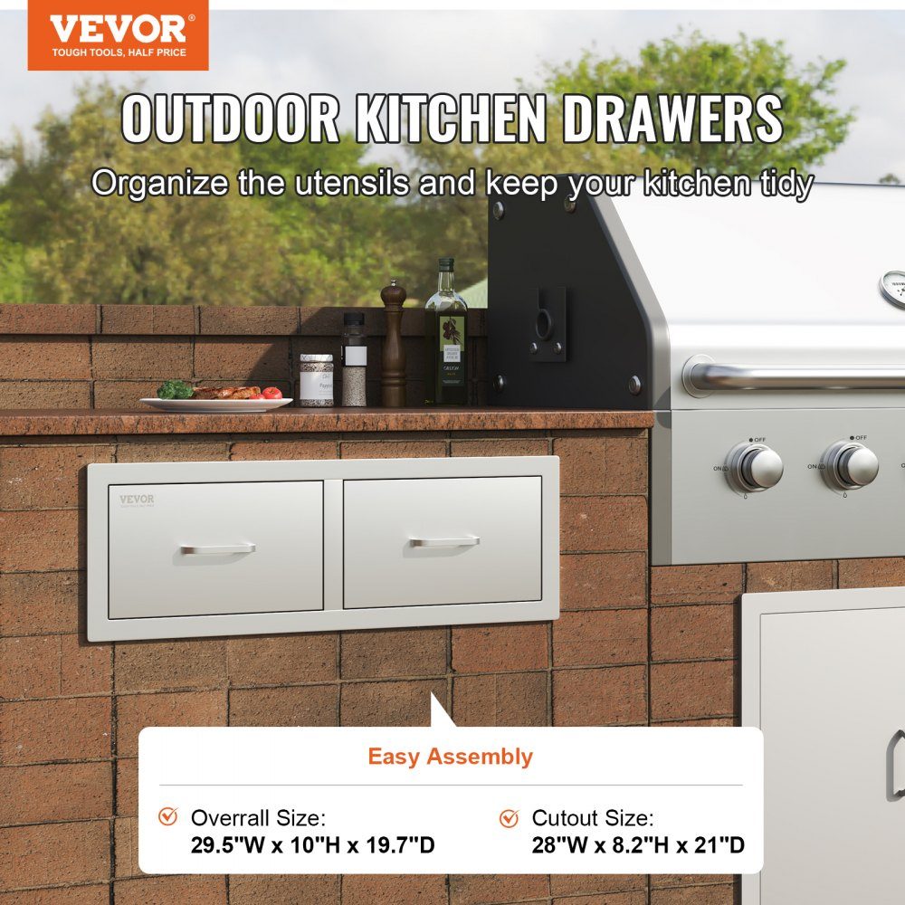 75 x 25 x 50 cm große Kamintür, doppellagige Grilltür aus Edelstahl, vertikale Grillinseltür