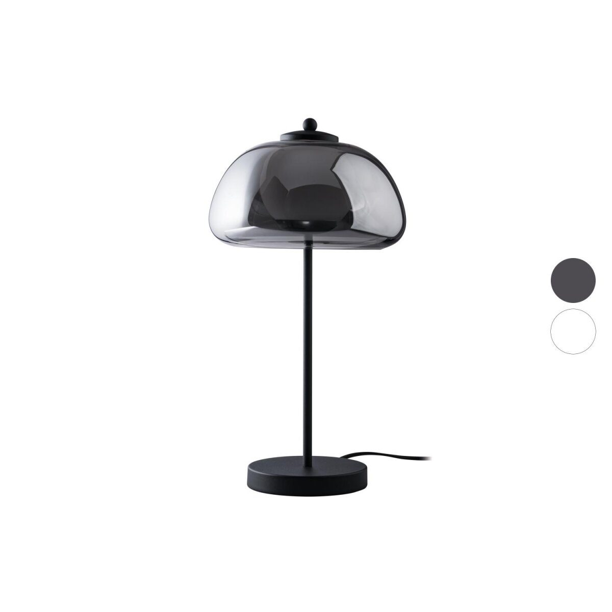 LIVARNO home LED table lamp, lampshade made of high-quality glass
