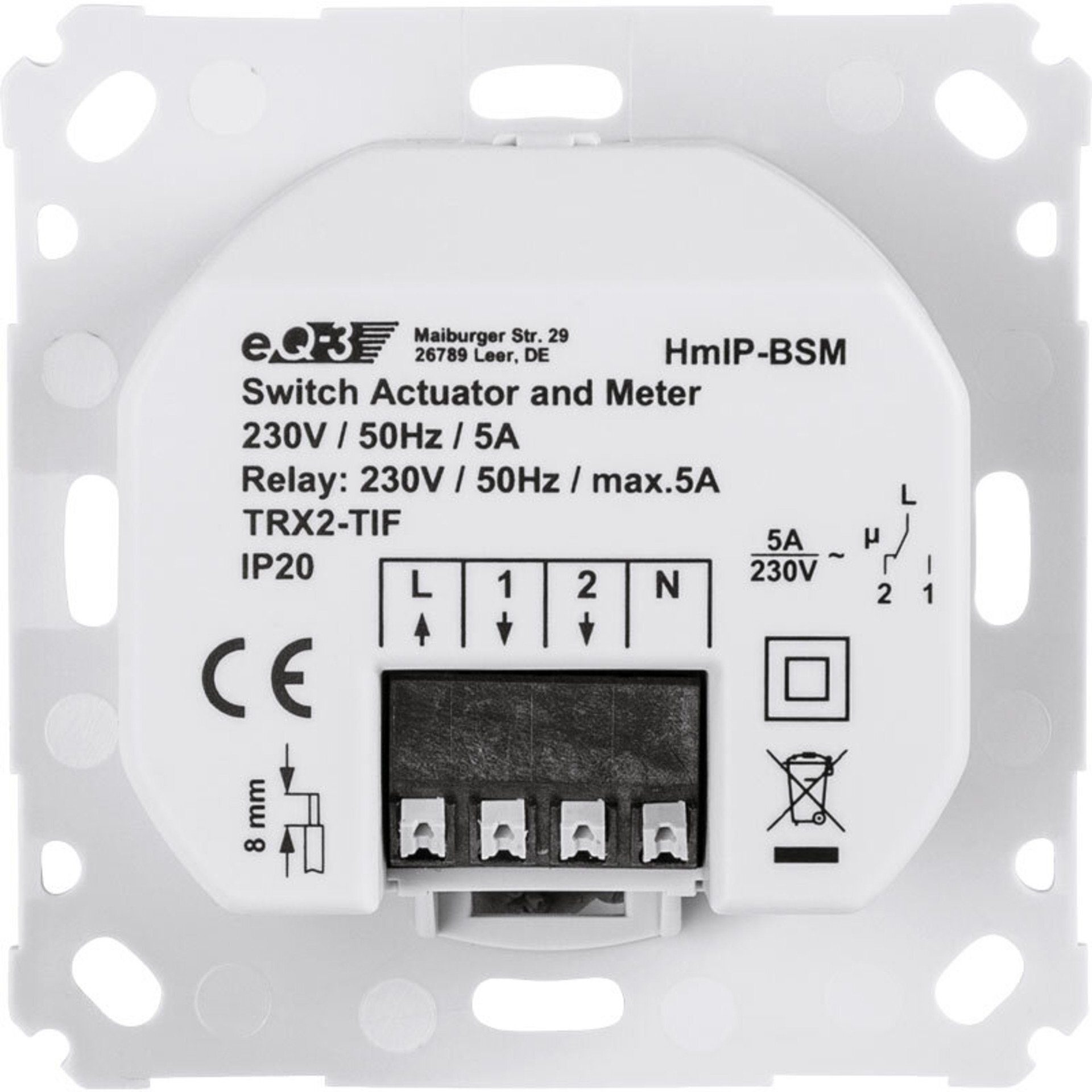 #SALE# Homematic IP Smart Home Schalt-Messaktor HmIP-BSM für Markenschalter