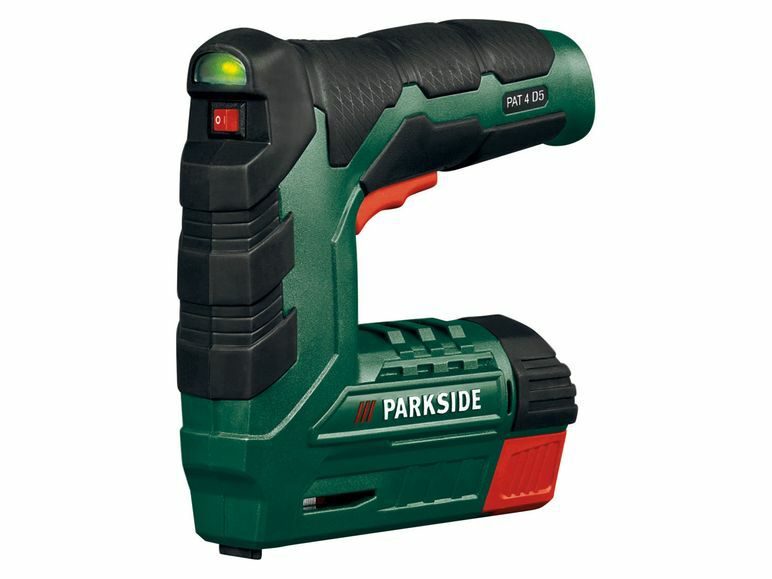 PARKSIDE® battery-powered staple gun »PAT 4 D5«, 4 volts, with staples and nails
