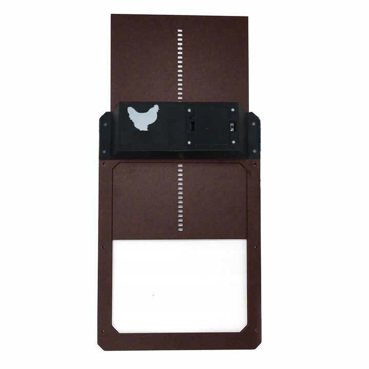 Automatic chicken flap with light sensor, ideal for outdoor/indoor chicken coops