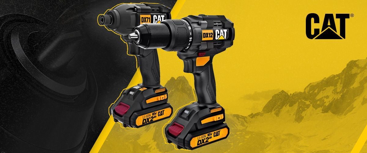 Set CAT Akkuschrauber DX12K Schraubendreher Schraubendreher DX71 2x2,0Ah Akku-Set im Koffer